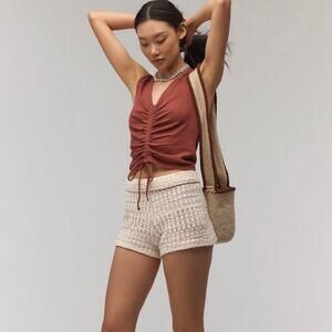 NWT Pilcro x Anthropologie V-Neck Sleeveless Ruched Top - Size XL MSRP $58